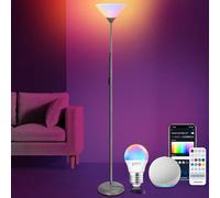 Aigostar Lampada da terra moderna con telecomando e Bluetooth Mesh G45 E24 LED RGB 2700K-6500K, regolabile, compatibile con Alexa 175 cm