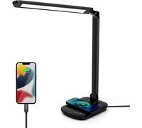 AIGOSTAR LAMPADA LED DA SCRIVANIA CON RICARICA WIRELESS QI E USB PER SMARTPHONE