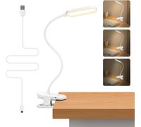 Aigostar Lampada Lettura Clip 360° USB LED 4000K 3 Livelli Luminosità