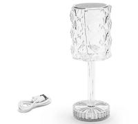 Aigostar Lampada Tavolo Led Ricaricabile CCT 1W 105lm Trasparente USB