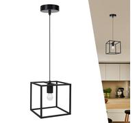 LAMPADARIO LAMPADA SOSPENSIONE DESIGN MODERNO INDUSTRIALE NERO E27 AIGOSTAR