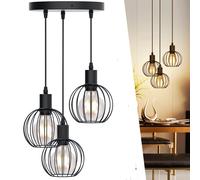 Aigostar Lampadario A Sospensione Vintage 3 Luci E27 Retrò Max 120W