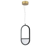 Aigostar Lampadario Led Sospensione 13.5W 2700K Nero Oro Alluminio