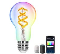 Aigostar Lampadina Alexa, Lampadine Smart E27 RGBW 4.9W 420LM, Smart Bulb A60 Luce Calda 2700K, Lampadine Intelligenti Compatibile con Alexa e Google Home. Lampadina Vintage Filamento WIFI, 1 Unità