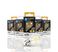 Aigostar Lampadina Filamento LED E27 4W G45 Trasparente Luce Fredda 5 Pezzi