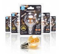 Lampadina Led Vintage a Filamento E14 G45 a sfera 4W Bianco caldo 2200K Aigostar