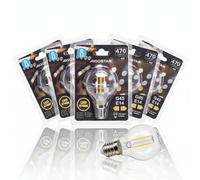 lampadina led filamento g45 4w attacco e14 470 lumen 2700k luce calda d45h78mm angolo 360 gradi equivale a 40w ad incadescenza