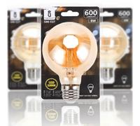 Lampadina Led Vintage a Filamento E27 G80 a globo 6W Bianco caldo 2200K Aigostar