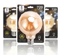 Lampadina Led Vintage a Filamento E27 G95 a globo 8W Bianco caldo 2200K Aigostar