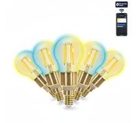 Aigostar Lampadina Filamento LED Smart E14 4.5W G45 Mesh CCT Sfera 5 PEZZI