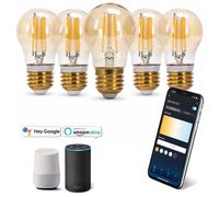 Aigostar Lampadina Filamento LED Smart E27 4.5W G45 Mesh CCT Sferica 5 PEZZI