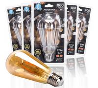 Lampadina Led Vintage a Filamento E27 ST64 8W Bianco caldo 2200K Aigostar
