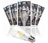 lampadina led filamento st64 8w attacco e27 950 lumen 2700k luce calda d64h142mm angolo 360 equivale a 69w incadescenza