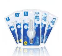Aigostar Lampadina LED 2U Tubo E14 4W Luce Calda 3000K 350lm 360 Gradi 5 Pezzi