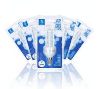 Aigostar Lampadina LED 2U Tubo E14 6W Luce Fredda 6500K 510lm 360 Gradi 5 Pezzi