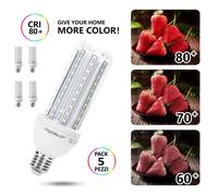 AIGOSTAR LAMPADINA LED 4U E27 23W LUCE BIANCA FREDDA 6500K 2400 LUMEN 5 PEZZI