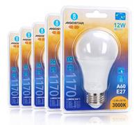 Aigostar Lampadina LED A60 E27 12W Sensore Movimento e Crepuscolare 3000K 5Pezzi