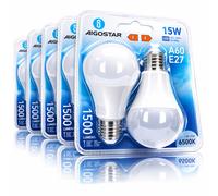 Aigostar Lampadina LED A60 E27 15W Luce Fredda 6500K Goccia 1500 Lumen 10 Pezzi