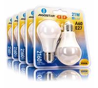 Aigostar Lampadina LED A60 E27 21W 2160lm 3000K Luce Calda 10 Pezzi