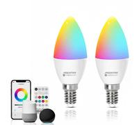 Aigostar Lampadina LED E14 C37 Mesh RGB CCT Smart con Telecomando 2 Pezzi
