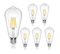 Aigostar Lampadina Led E27 da 4W (Equivalente a 41W),Lampadina a Filamento Led Bianco Caldo 2700K, 480 Lumens,Lampadina Stile Vintage Edison,Non Dimmerabile, Confezione Da 5 Unità