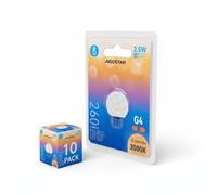 Aigostar Lampadina LED G4 2.5W 3000K Luce Calda 12V AC/DC 260 Lumen 10 PEZZI