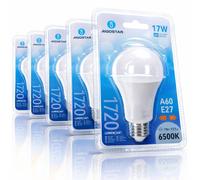 Aigostar Lampadina LED Globo A60 E27 17W Luce Fredda 6500K 1720lm 5 Pezzi
