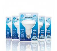 Aigostar Lampadina LED Globo R90 E27 15W Luce Fredda 6500K 1500lm 5 Pezzi
