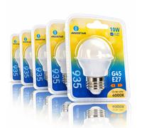 Aigostar Lampadina LED Mini Globo G45 E27 10W Luce Naturale 4000K 935lm Set 5 Pe