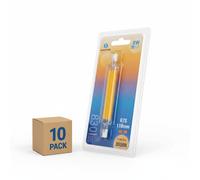 Aigostar Lampadina LED R7S 8W 118mm 830lm 3000K Vetro Calda Set 10 Pezzi