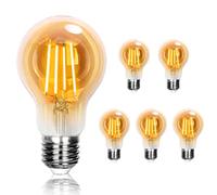 Aigostar Lampadina Stile Decorazioni Vintage Edison, Lampadina LED E27 Da 4W(Equivalente A 37W), 2200K Bianco Caldo, 430 Lumens, Pacco da 5