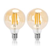 Aigostar Lampadina Vintage Edison LED E27 10W Equivalenti a 77W, Luce Calda 2200K, 1100Lm, CRI＞80, G95 Stile Vintage Lampadine Decorativo, Non Dimmerabile, Pacco da 2 Pezzi