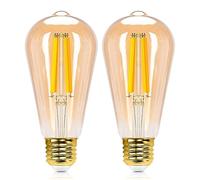 Aigostar Lampadine Alexa E27 WiFi Edison Lampadina Vintage 6W 806ML Lampadine Smart Retrò Dimmerabile 2700K-6500K, Controllo Remoto tramite APP, Compatibile Con Alexa, Google Home, Oro 2 pezzi