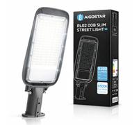 Lampione stradale Led Slim 100W Grigio IP65 Bianco freddo 6500K Aigostar