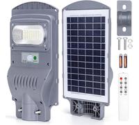 LAMPIONE STRADALE LED 50W CON PANNELLO SOLARE TELECOMANDO CREPUSCOLARE 6500K