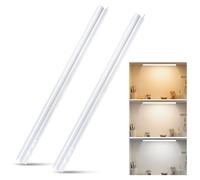Aigostar LED Sottopensile Cucina con Interruttore 9W CCT 990LM Barra LED Sottopensile IP20 230V, 3000K/4000K/6500K, Adatto a cucina, armadio, scaffali. 572 * 34 * 23mm, 2 pcs