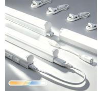 Aigostar LED Sottopensile Cucina con Interruttore 9W CCT 990LM Barra LED Sottopensile IP20 230V LED Sotto Pensile, 3000K/4000K/6500K, Adatto a cucina, armadio, scaffali. 572 * 34 * 23mm, 4 pcs
