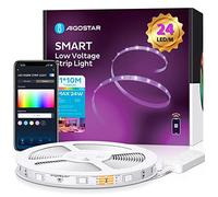 Aigostar LED Striscia Alexa 10 Metri, Luci Led RGB con 28 Tasti IR Telecomando, Strisce Led Wi-Fi Compatibile con Alexa e Google Assistant, Sync Music, per Festa/Bar/Camera/Sala E-Sport, 24 Watt