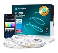 Aigostar LED Striscia Alexa 20 Metri, Luci Led RGB con 28 Tasti IR Telecomando, Strisce Led Wi-Fi Compatibile con Alexa e Google Assistant, Sync Music, per Festa/Bar/Camera/Sala E-Sport, 48 Watt
