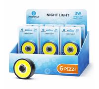 Aigostar Luce Notturna LED Pressione 6500K Fredda 75lm 3W Batteria AAA 6 Pezzi