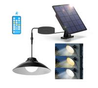 Aigostar Luce Solare Led Esterno con sensore di movimento 50W 500LM Lampade da Esterno solari con Telecomando IP65 Impermeabile, temperatura colore regolabile 3000K/4000K/6500K, Lunghezza cavo 3M