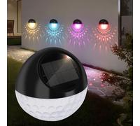 Aigostar Luce Solare LED Esterno,Gradiente di colore RGB,IP44 Impermeabile Lampade da Parete Auto On/Off Lampade Solari da Giardino,Luci Solari Esterno per Giardino,Patio,Recinzione,Cortile,4 Pezzi