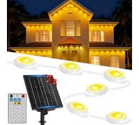 Aigostar Luci di Gronda Solari Esterno, 15M 50 LED, Bianco Caldo, Impermeabili IP65, Luci Esterne Permanenti, 19 Modalità e Timer, per Natale, Halloween,Feste, Interno, Soggiorno