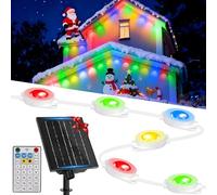 Aigostar Luci di Gronda Solari Esterno, 15M 50 LED, Luce Colorata RGBY, Impermeabili IP65, Luci Esterne Permanenti, 19 Modalità e Timer, per Natale, Halloween,Feste, Interno, Soggiorno