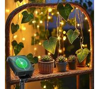 Aigostar Luci Solari da Giardino, 3M+1M*1M Catena Luminosa Solare con 70 LED Edera Artificiale, IP65 Luci da Esterno per Balcone, Pareti, Terrazzo e Gazebo, 8 Modalità