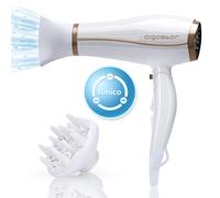 Aigostar Luna-asciugacapelli professionale 2200W ionico negativo con motore cc, 2 velocità 3 impostazioni di calore e pulsante freddo. Include