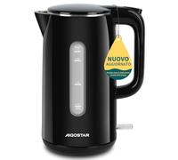 Aigostar Lydian - Bollitore Acqua Elettrico Doppia Parete, Bollitore Elettrico Acciaio Inox 1,7 L, 2200W, Indicatore Livello Dell'Acqua, Base 360°, Spegnimento Automatico, Senza BPA, Nero