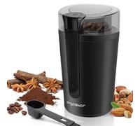 Aigostar Macinacaffè Elettrico, Un Tocco, Lame Acciaio Inossidabile, 200W, 60g, Macinino per Caffè, Spezie, Cereali, Noci, Facile da Pulire, BPA Free, Nero