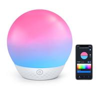 Aigostar Mesh- Lampada da Comodino Smart, Controllo dei Colori a strati Bluetooth Lampada Tavolo Compatibile con Alexa, Dimmerabile RGB CCT, per camera da letto soggiorno