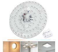 Aigostar Modulo Plafoniera LED - Pannello 32W 3400LM, 3CCT (3000K/4000K/6500K), Base Magnetica, Facile Installazione, Universale per Plafoniere e Lampadari (D230mm)